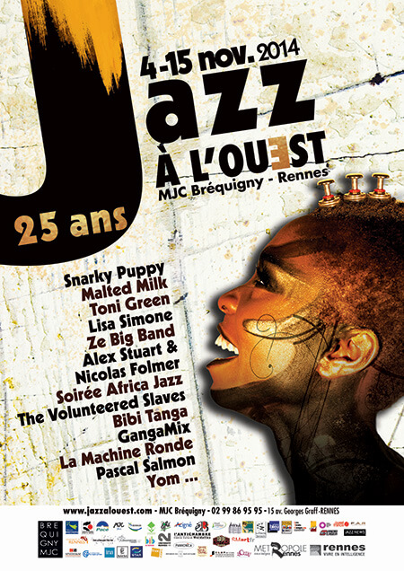 Affiche Jazz à l'ouest 2014