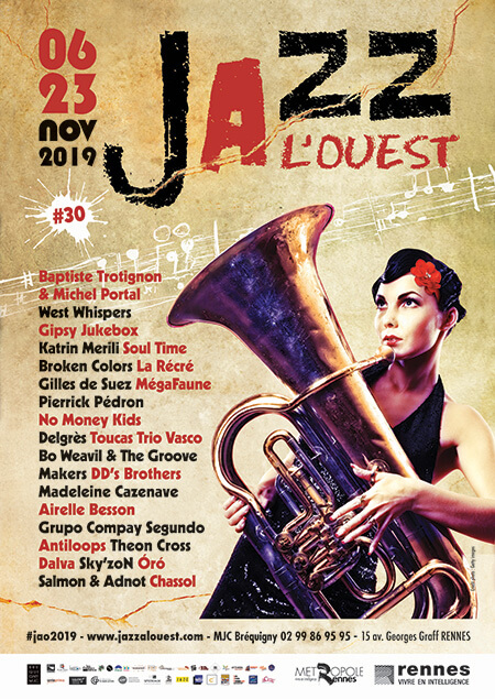 Affiche Jazz à l'ouest 2019